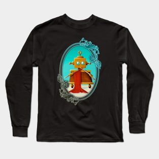 Knitting Robot Long Sleeve T-Shirt